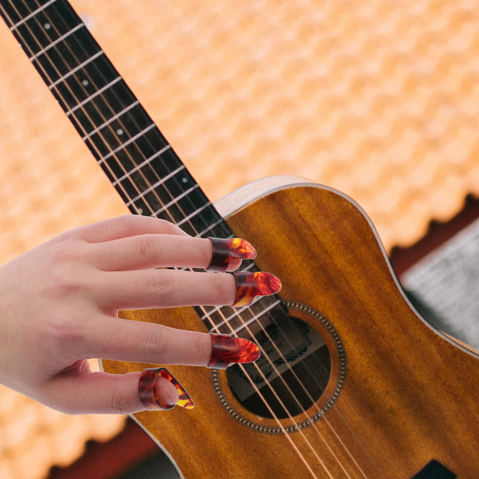 

1Set Guitar Finger Picks Practical Thumb Picks Ultra Thin Durable Guitar Accessories Compact Portable Playing Tool