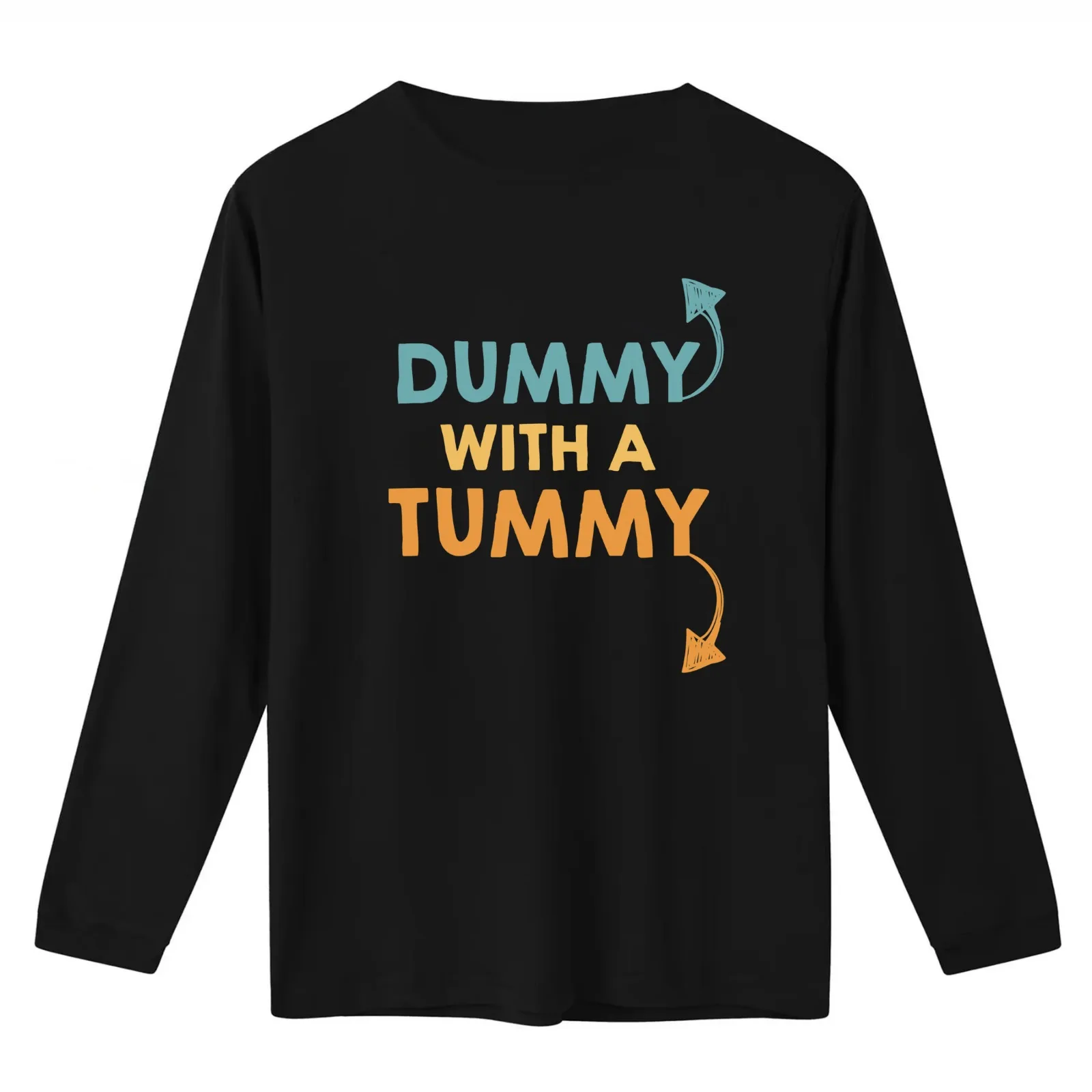 Dummy with a Tummy T-Shirt Summer Casual Cotton Tee Oversized Streetwear Tops Vintage Graphic Print Loose Fit Short Sleeve