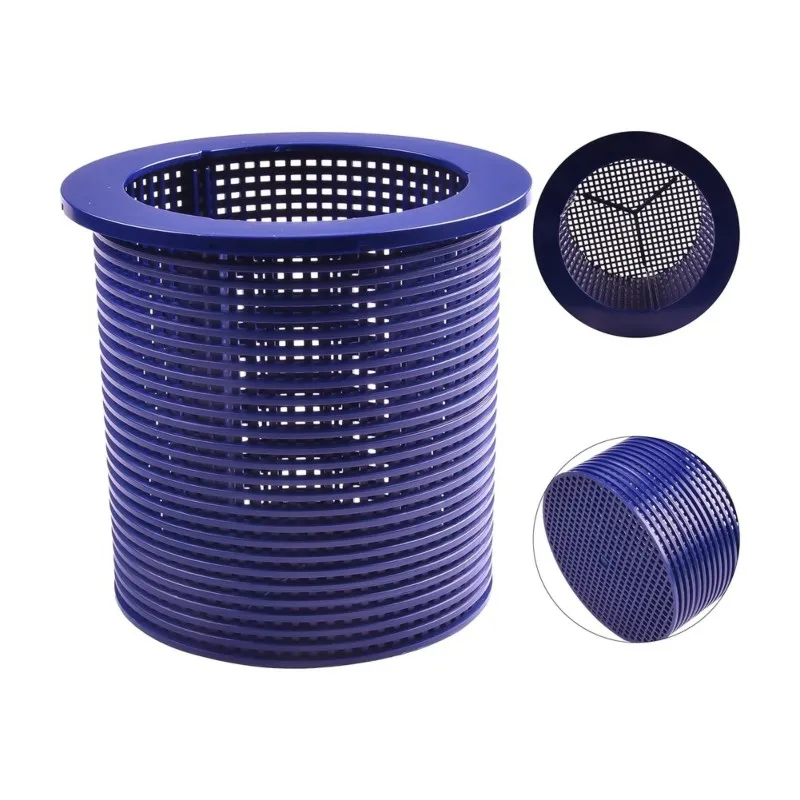 X08A Secure Fitment Skimmer Replacement Part Blue Pool Skimmer Basket High Capacity Collection Long Lasting Performance