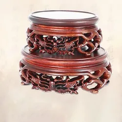 Elliptical Pot Base, strange Stone, Wood Carving, Antique Ornament, Purple Sand, Vase, Bonsai