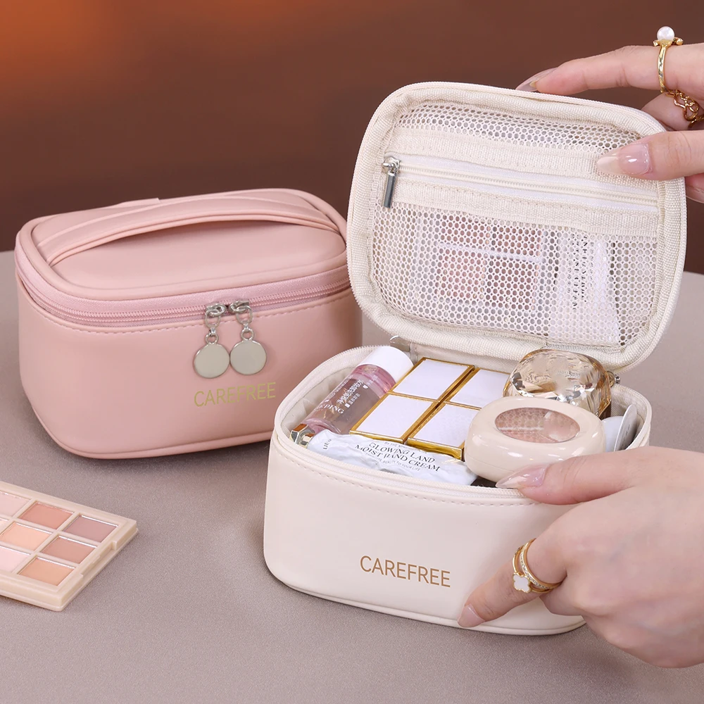 1 Stück tragbare quadratische Lippenstift-Mini-Aufbewahrungstasche, Reise- und Business-Make-up-Tasche, Menstruationstuch, Nadel und Faden sortiert