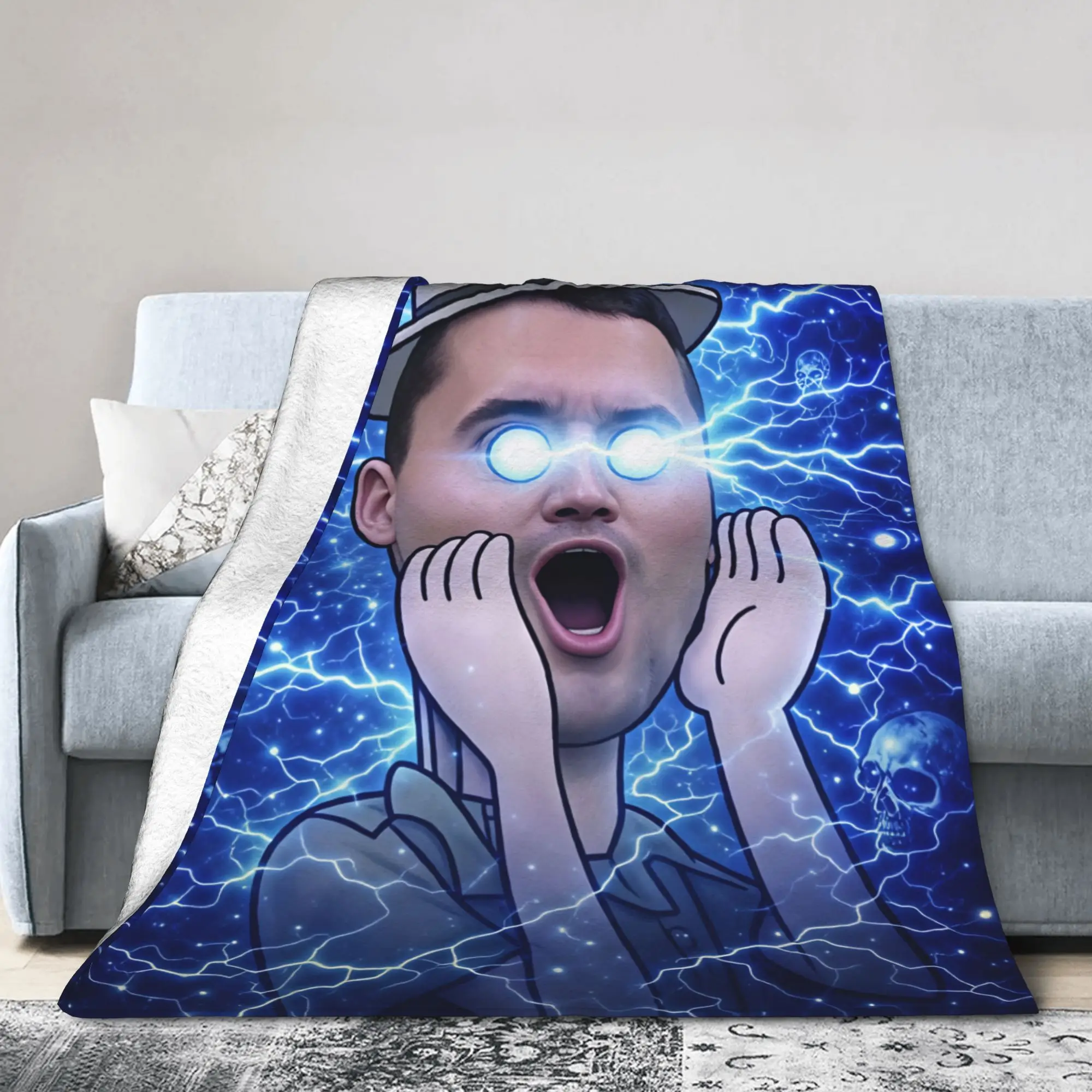 Lightning Screaming Park Ranger Charlie Kirk Bedding Throws Soft Print Blanket For Home Decor Office Flannel Bedspread Bed Cover