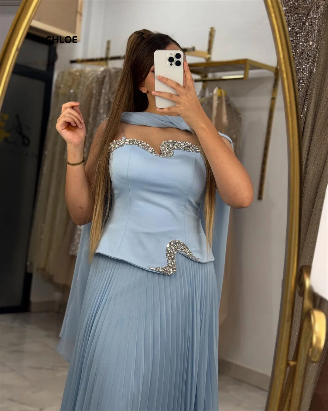 

Женское вечернее платье на заказ, роскошные платья 2025 года, элегантные женские платья без рукавов для вечеринки, шаль, платье для выпускного вечера, женское платье