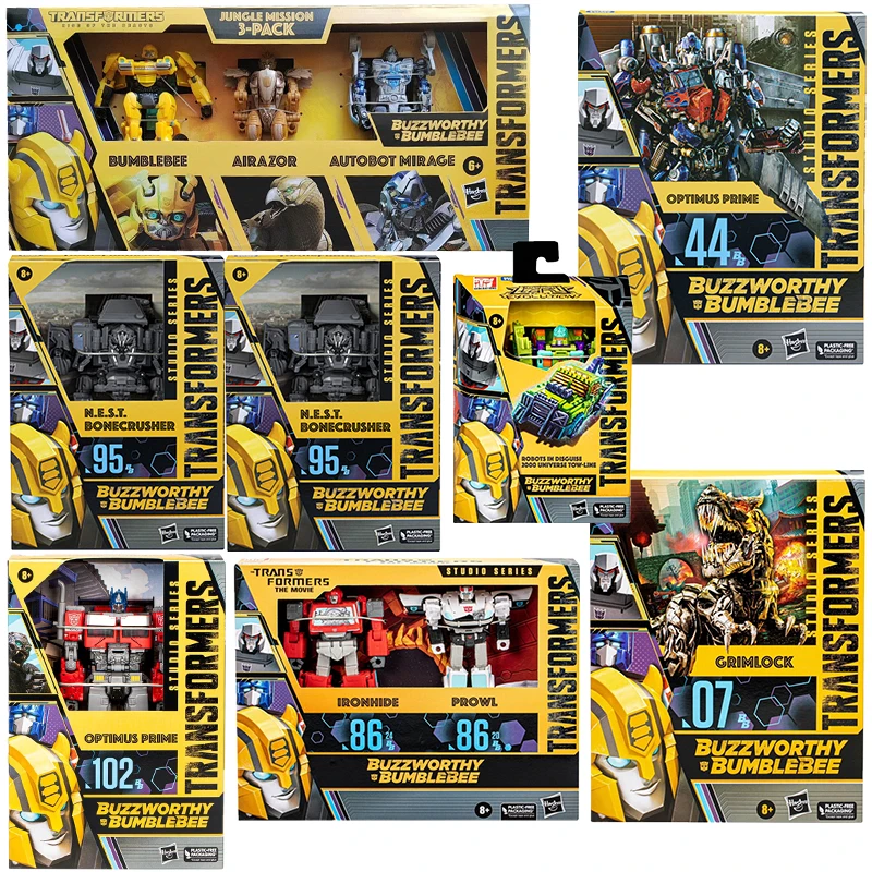 

Transformers Buzzworthy Bumblebee Studio Series SS102 Optimus Prime SS07 Grimlock Jungle Mission Action Figure Model Toy Gift