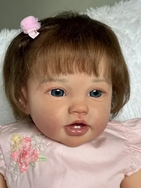 DLS dostosowana ograniczona dostawa 24-calowa odrodzona lalka Lottie z ręcznie ukorzenionymi włosami już gotowa lalka z inną sukienką