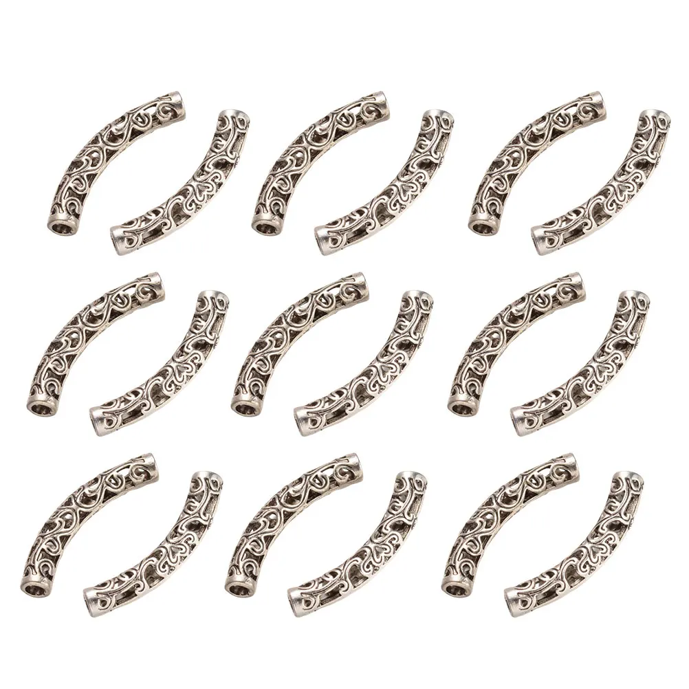 

100 Pcs Alloy Spacer Beads Hollow Carved DIY Pendant Charms Vintage Bracelet Necklace Earrings Making Beads Student Craft