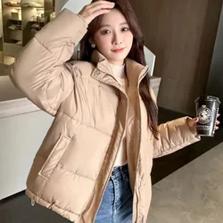 2024 New Winter Korean Style Cotton Coat Women's Thicken Puffer Jacket Cropped Versatile Stylish Cotton-padded Trendy Parkas