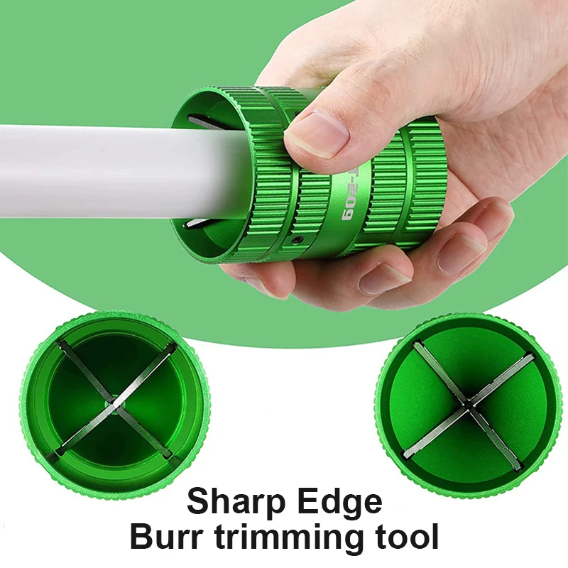 Molde de chanfro de rebarbas de tubo de cobre, aparador interno e externo, boca de tubo de ar condicionado, raspador de aço inoxidável, ferramenta reamer