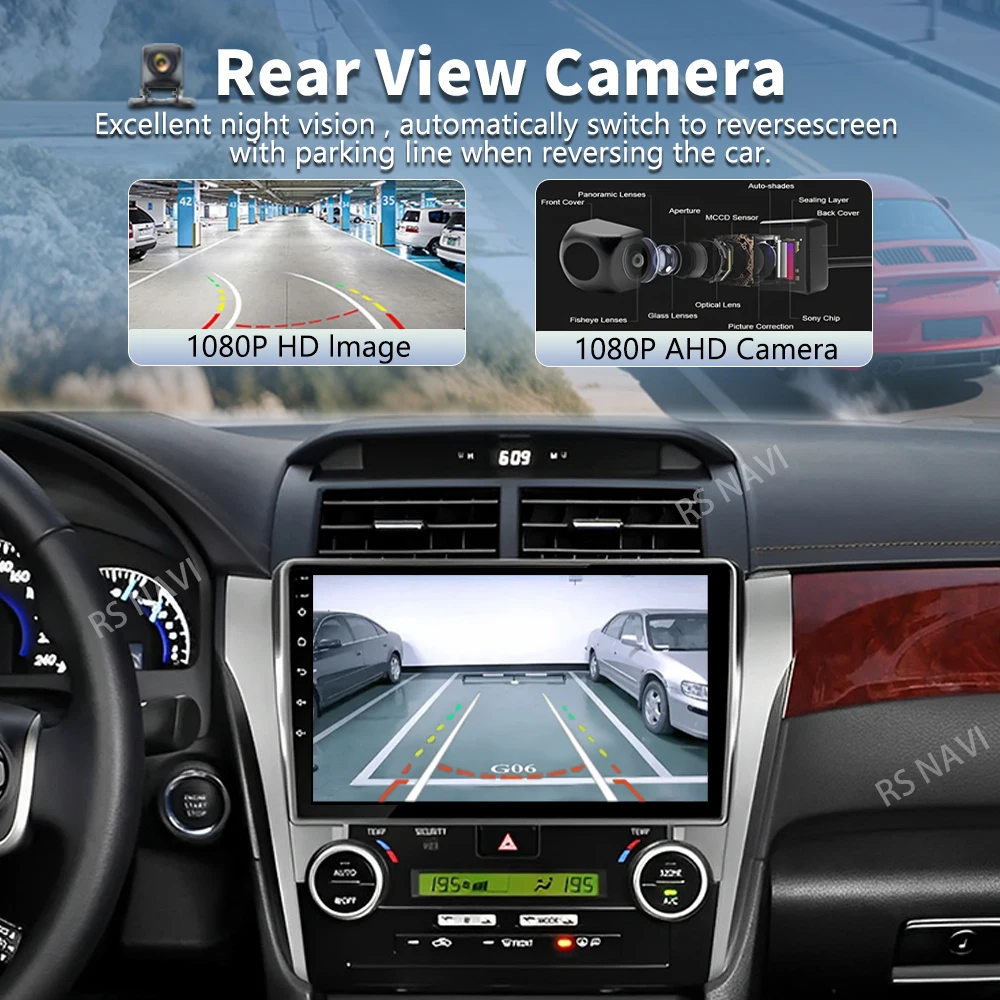 Android 16 For Toyota Camry 7 XV 50 55 2011 - 2014 2K QLED Android Car Radio Multimedia Video Player GPS Stereo CarPlay