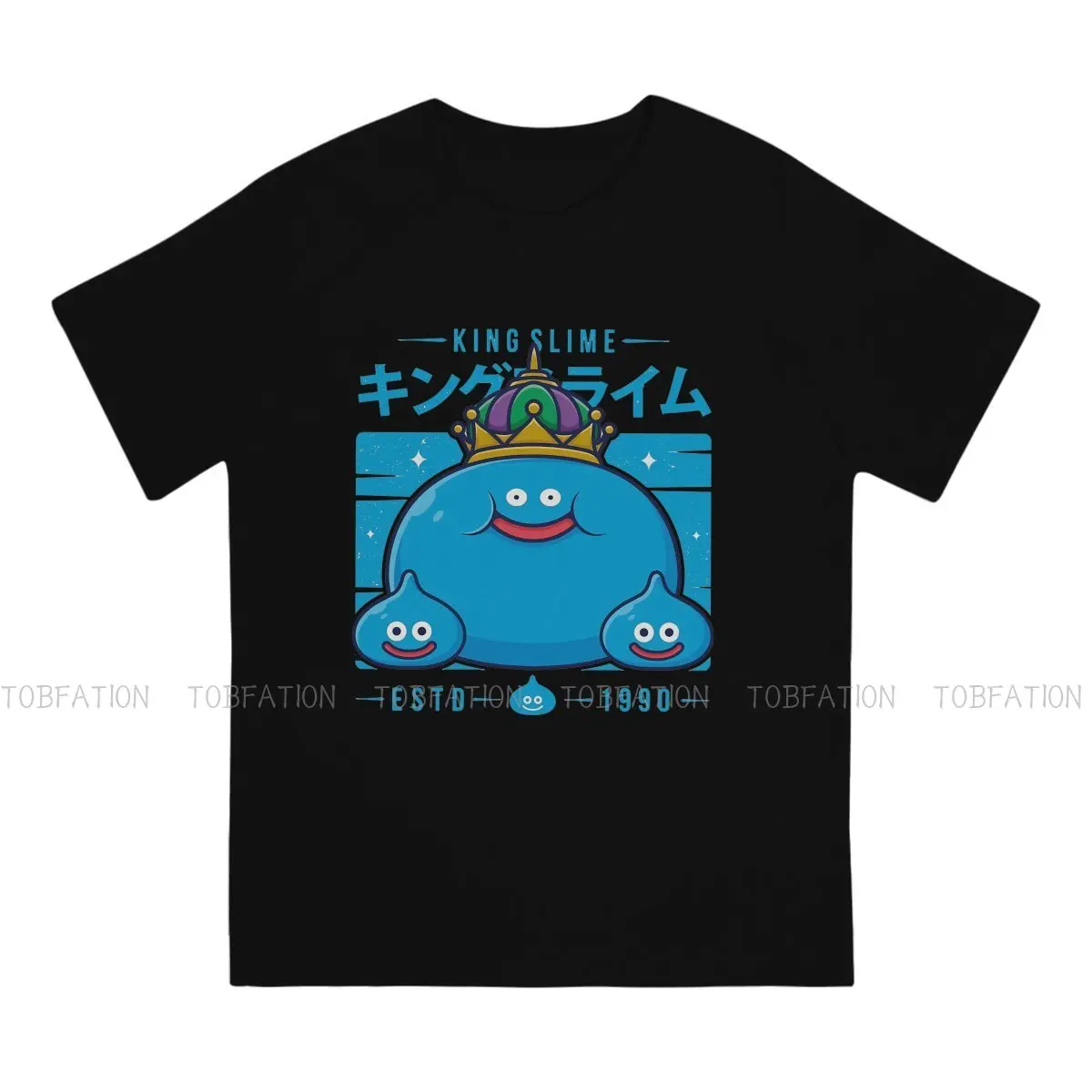 King Slime Dragon Quest T Shirt Vintage Punk Oversized Crewneck TShirt Big sales Harajuku Men\'s Tops