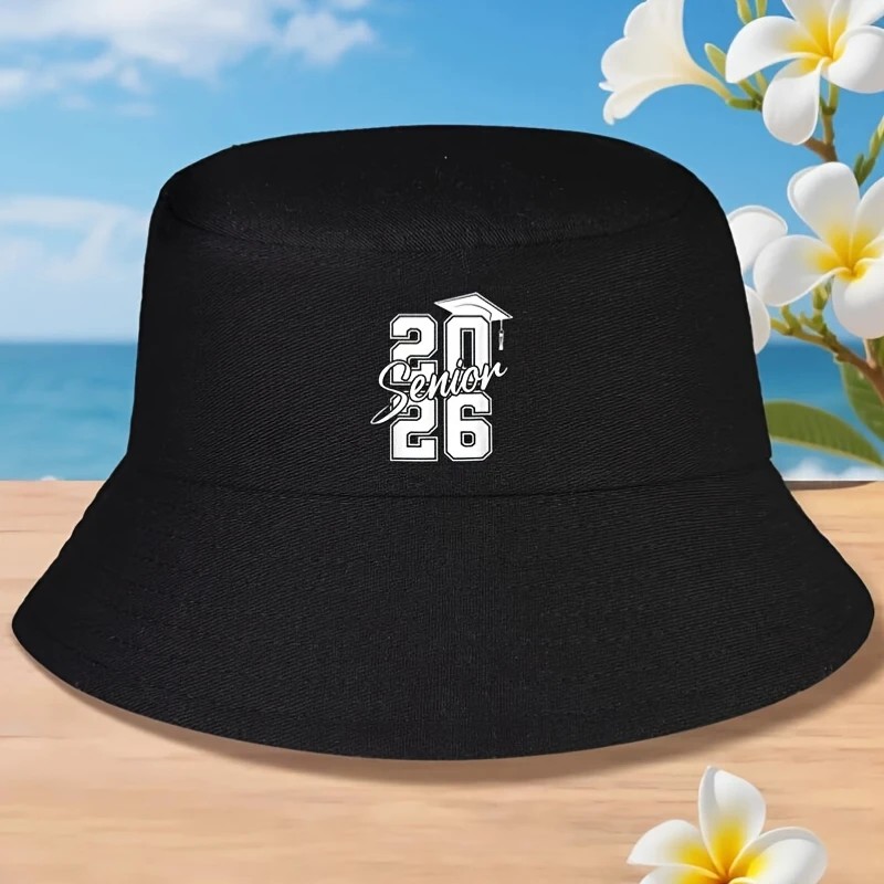 Gorro de Graduación Clase de 2026 - Gorro de Graduación con Diploma - Diseño de Gorro de Graduación en Blanco y Negro - Gorro Unisex Ajustable para el Baile de Graduación