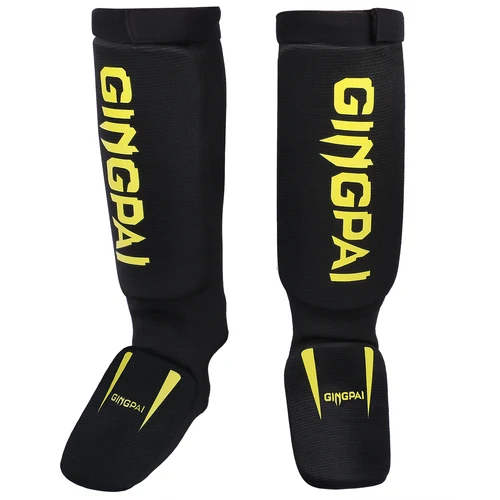 Imagen 2 del producto Espinilleras de boxeo de algodón, protector de tobillo para empeine MMA, protección para los pies, almohadilla de kickboxing TKD, protectores de soporte para piernas para entrenamiento Muaythai