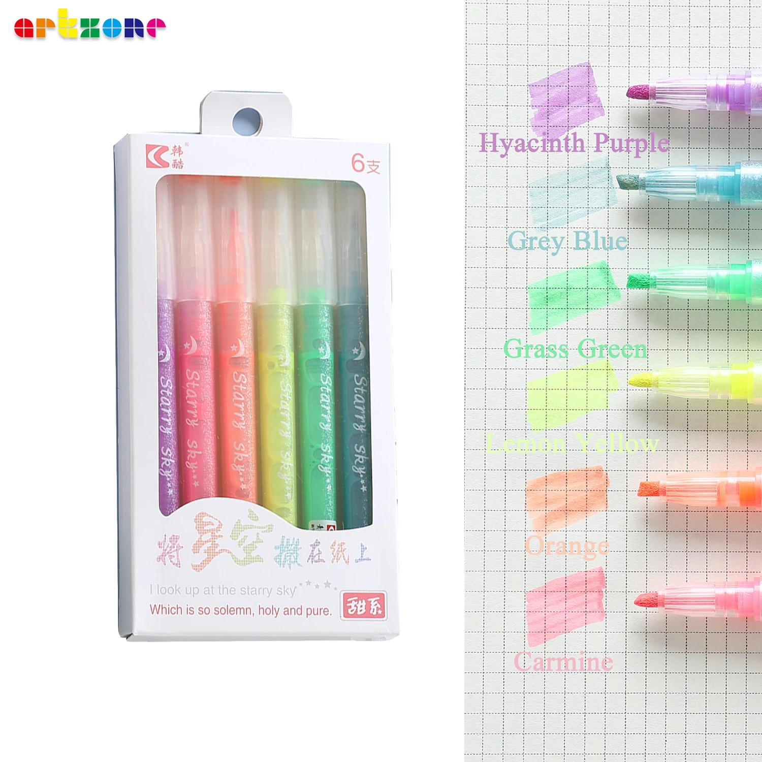 Glitzer-Textmarker, 6/10/16 Stück, Meißelspitze, verschiedene Farben, glitzernde Textmarker-Marker für Kinder und Erwachsene, Journaling-Färbung – Detail 9