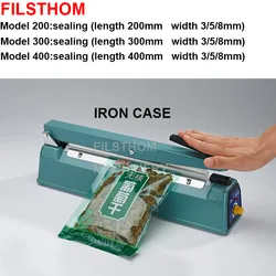 Iron Shell Hand Pressure Sealing Machine Electric Manual Impulse Heat Sealer For Plastic Non-woven Fabric Aluminium Foil Bag