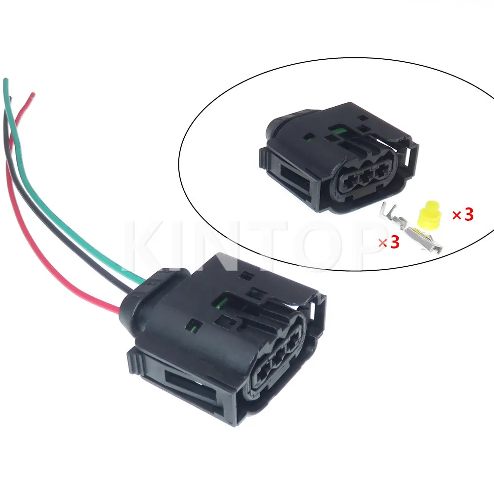 

1 Set 3 Pins 09441351 09441381 AC Assembly Electrical Waterproof Auto Connector For Car Automotive Wiring Harness Plug