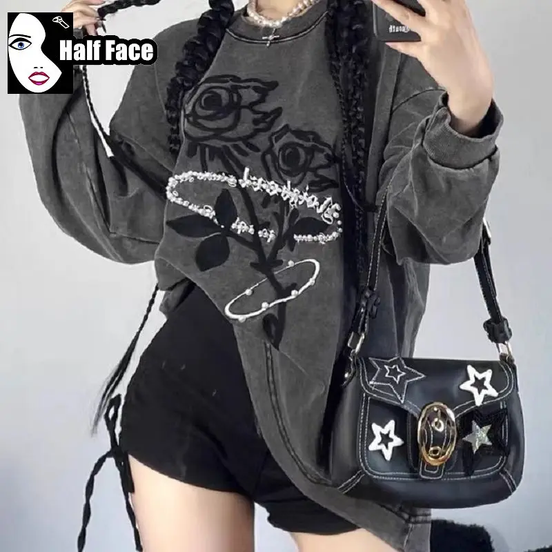 Y2K Spicy Girls Harajuku Women’s Gothic Punk NicheStar One Shoulder Lolita Mini Underarm package Vintage Crossbody Bags Tote