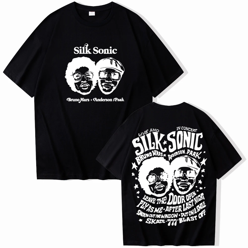 Silk Sonic Tshirt Bruno Mars 24K MAGIC Tour T-Shirts Camisetas