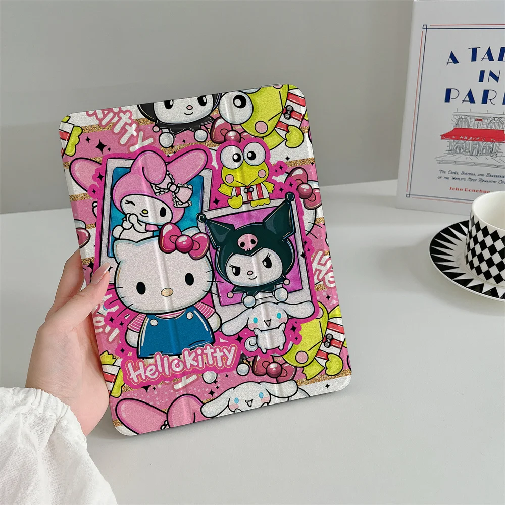 

New Sanrio Sleep wake Cover for iPad Pro11 inch 2025 2024 Air iPad 10th Air 5 4 10.9 10.2 5 6 9.7 inch Ipad 8 9 Air3 10.5 mini
