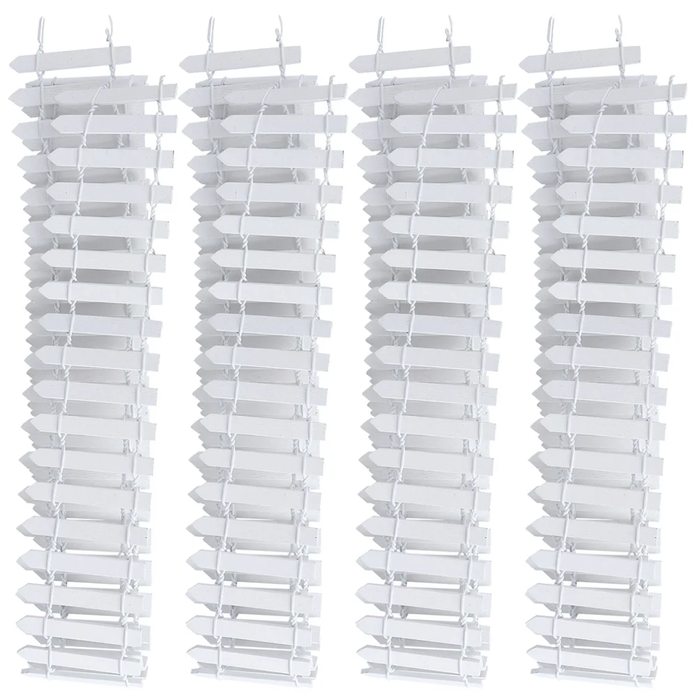 4 pezzi recinzione in miniatura decorazione mini recinzione da giardino in legno per micro paesaggio piante grasse in vaso fai da te albero di Natale ornamento per la casa degli uccelli