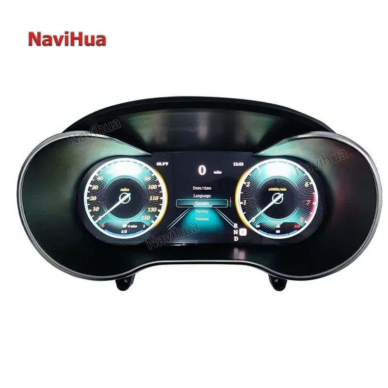 Navihua New Arrival 12.3 inch LCD Car Instrument Support Auto Speedometer Accessories for Benz C Class W205 GLC W253