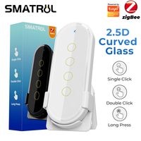 SMATRUL Tuya ZigBee Wireless Smart Home Scene Switch 4 Gang 12 Scene Touch Light Switch Remote Control Automation Accessories