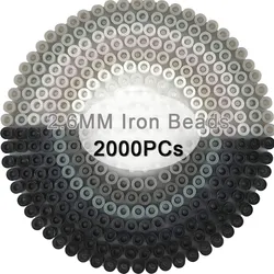 2.6mm mini contas 2000 pçs pixel arte preto branco cores fusíveis contas para crianças presente hama contas diy quebra-cabeças contas de ferro alta qualidade