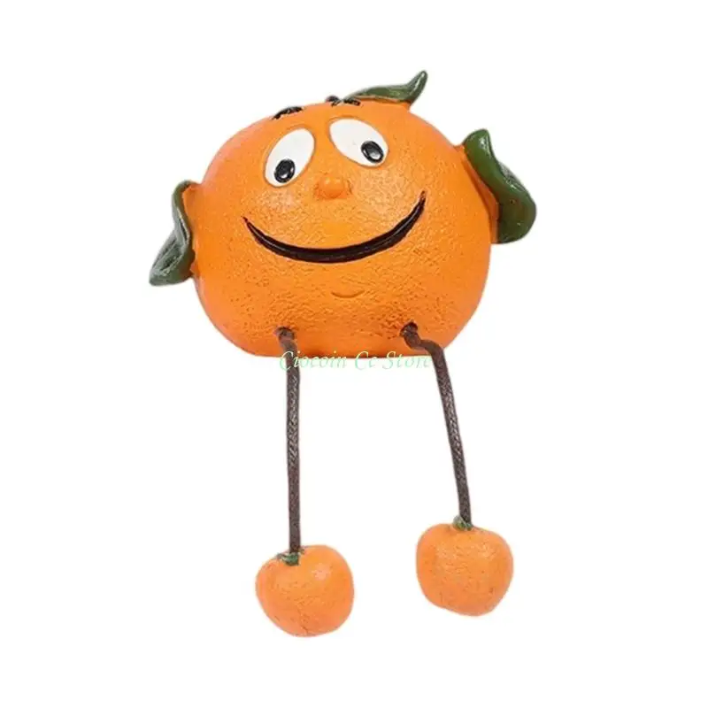 X90F Shelf Veggie Figure Ornament with Character Face and Wire Legs for Indoor Display on Desks, Shelves, Window Sill, and Home