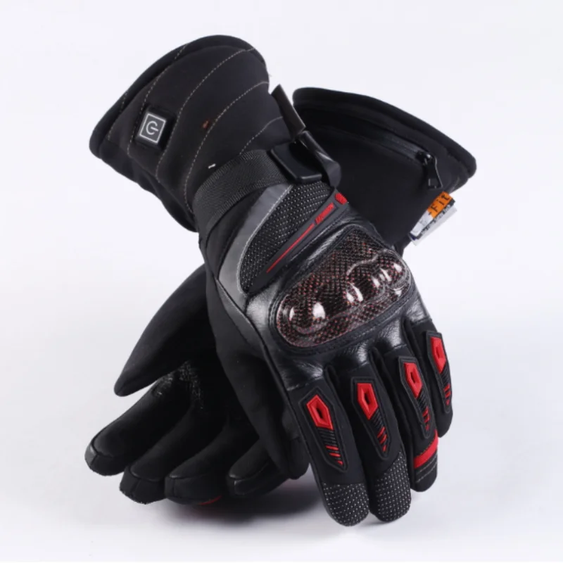 Heating Motorbike Gloves Touch Screen Waterproof Warm Gloves Winter Men Motorbike Gloves