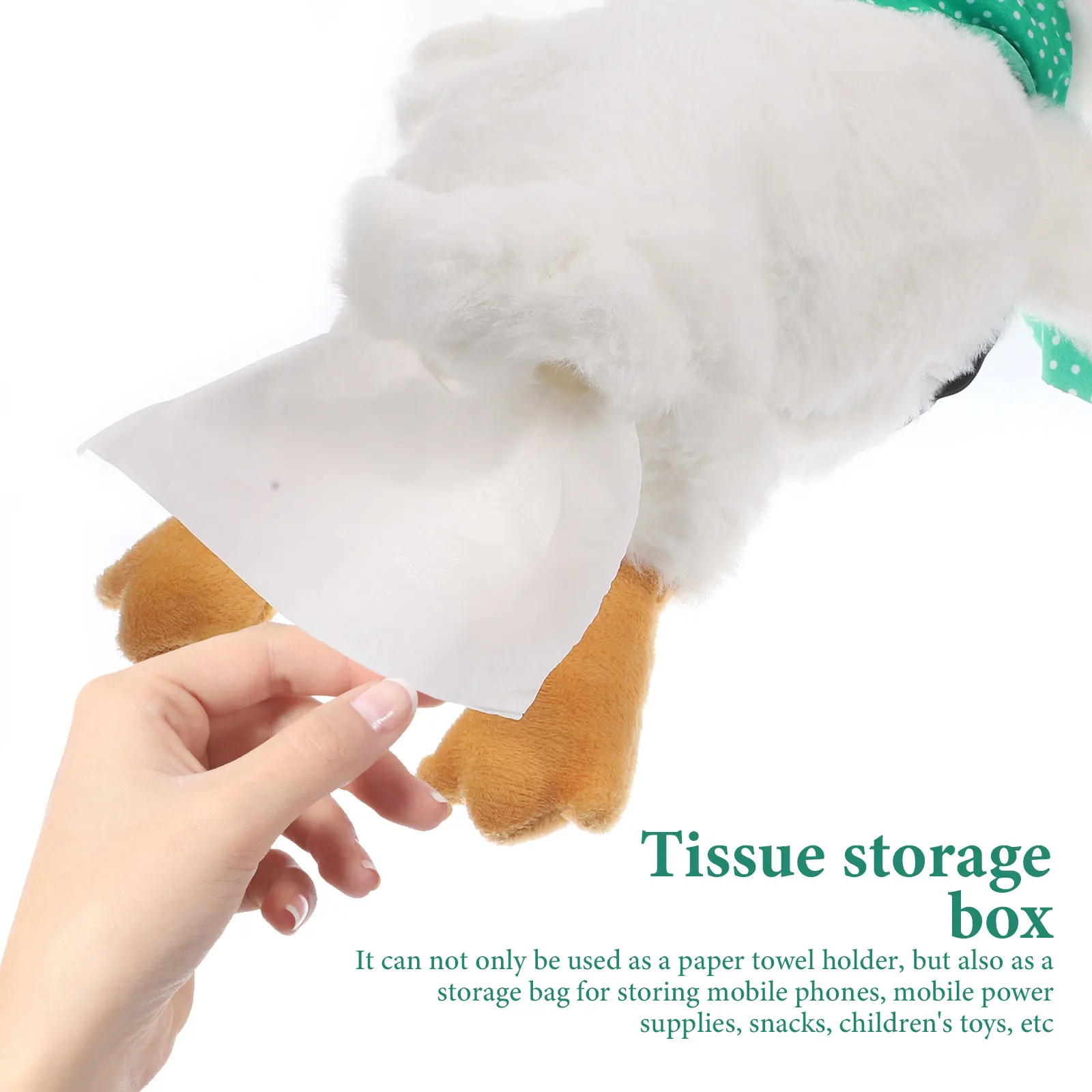 

Car Seat Back Tissue Box Holder Cartoon Goose Shape Napkin Dispenser for Home Car Decor Storage Tidy ganizer