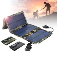 20W 5V Foldable Solar Panel USB Sunpower Solar Cells Bank Pack Waterproof Solar Plate for Outdoor Camping Hiking