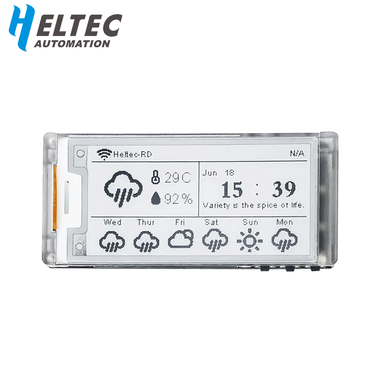 Heltec Meshtastic Wi-Fi BLE Carta wireless per sonno profondo con display da 2,13 pollici Nero Bianco E-Ink ESP32 LoRa SX1262 433~928 MHz
