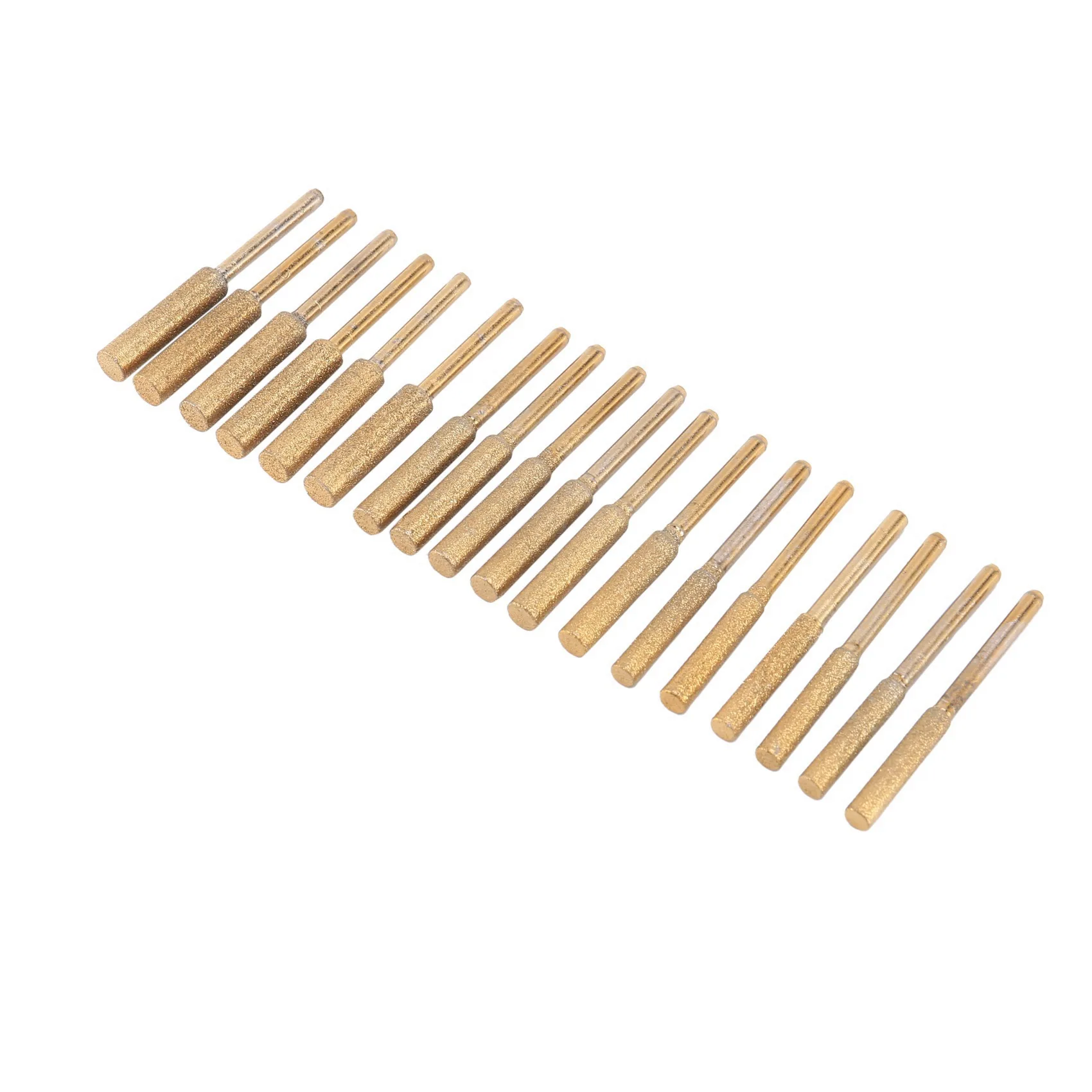 Exquisite-18Pcs High Hardness Diamond Chainsaw Sharpener- Titanium Plated Burr Stone File,Diamond Sharpening Wheels Chainsaw Fil