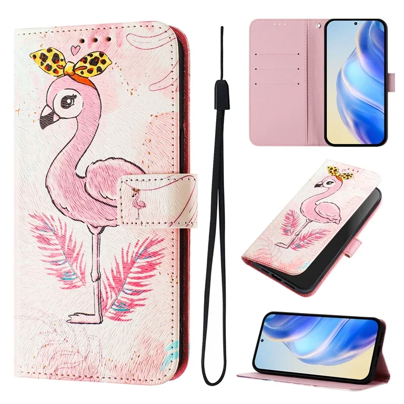 Poco X6 X5 X4 X3 Pro Case Painted Wallet Phone Cover For Xiaomi Poco X6 Pro PocoX6 X5 X3 NFC X4Pro 5G X4 GT Leather Case Fundas