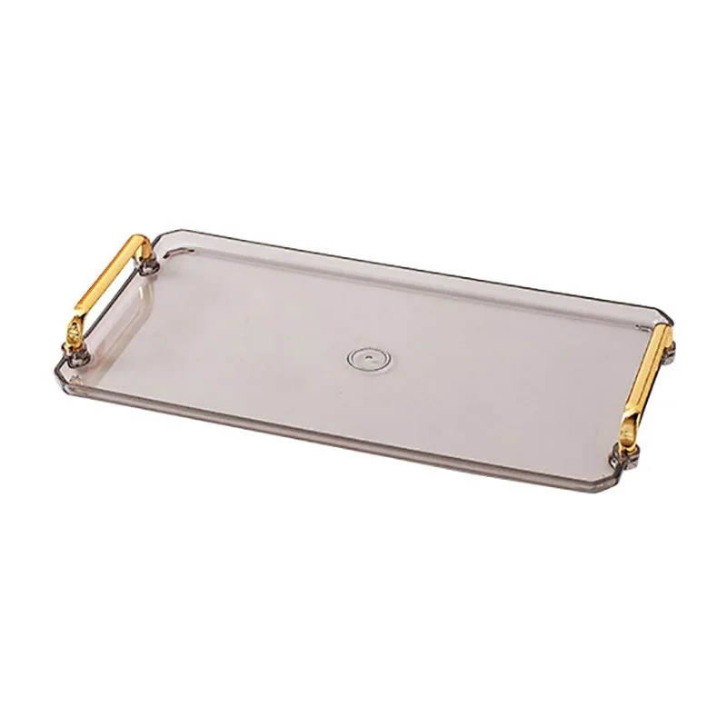 Acrylic Decorative Tray Rectangle Serving Tray with Handles Household Tea Tray Tea Board Desset Breadbasket Food Storage Tray