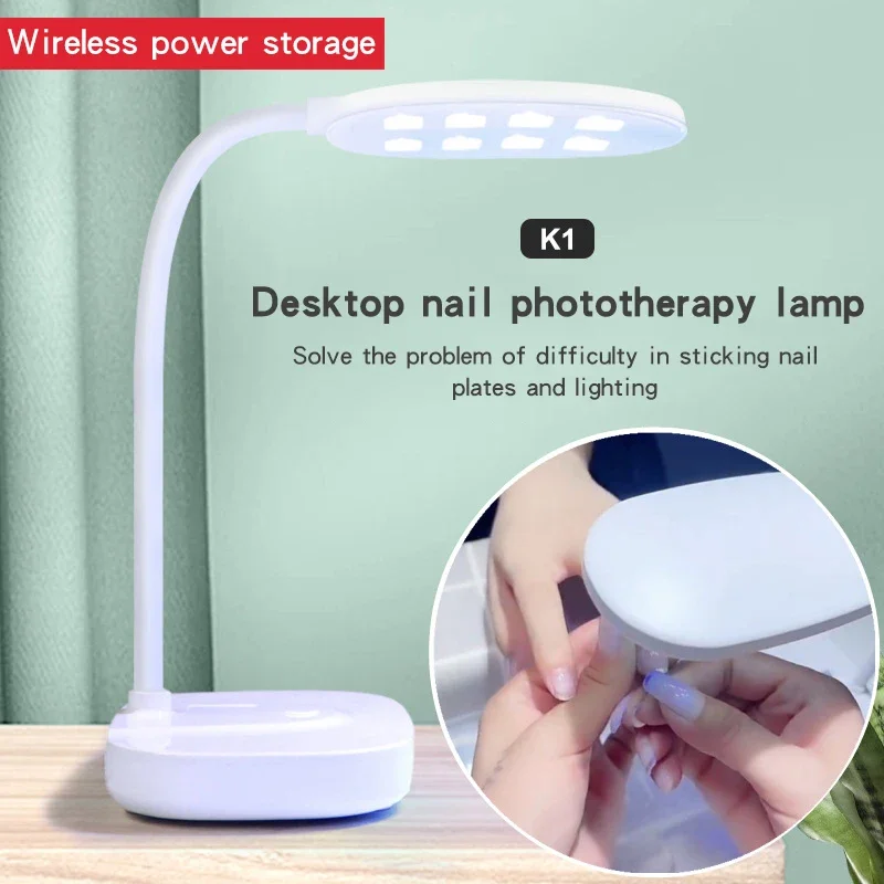 Lampada per unghie da tavolo a LED 1PC alimentata tramite USB Asciugacapelli UV ad asciugatura rapida Lampada da forno pieghevole per la cura delle unghie della fototerapia