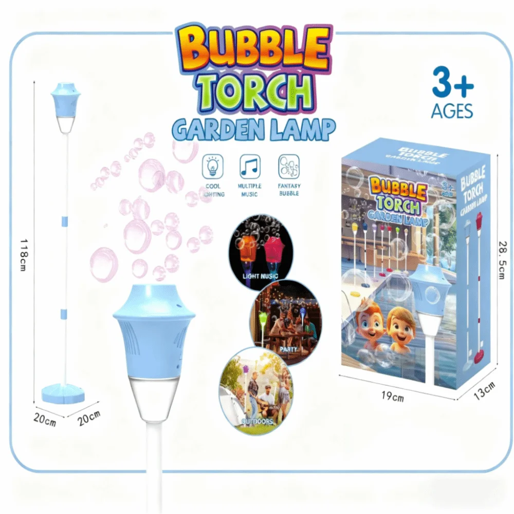 Machine à bulles sur support entièrement automatique, avec lumière et musique, jouets pour enfants, soufflage de savon à bulles, Machine à bulles pour lampadaire