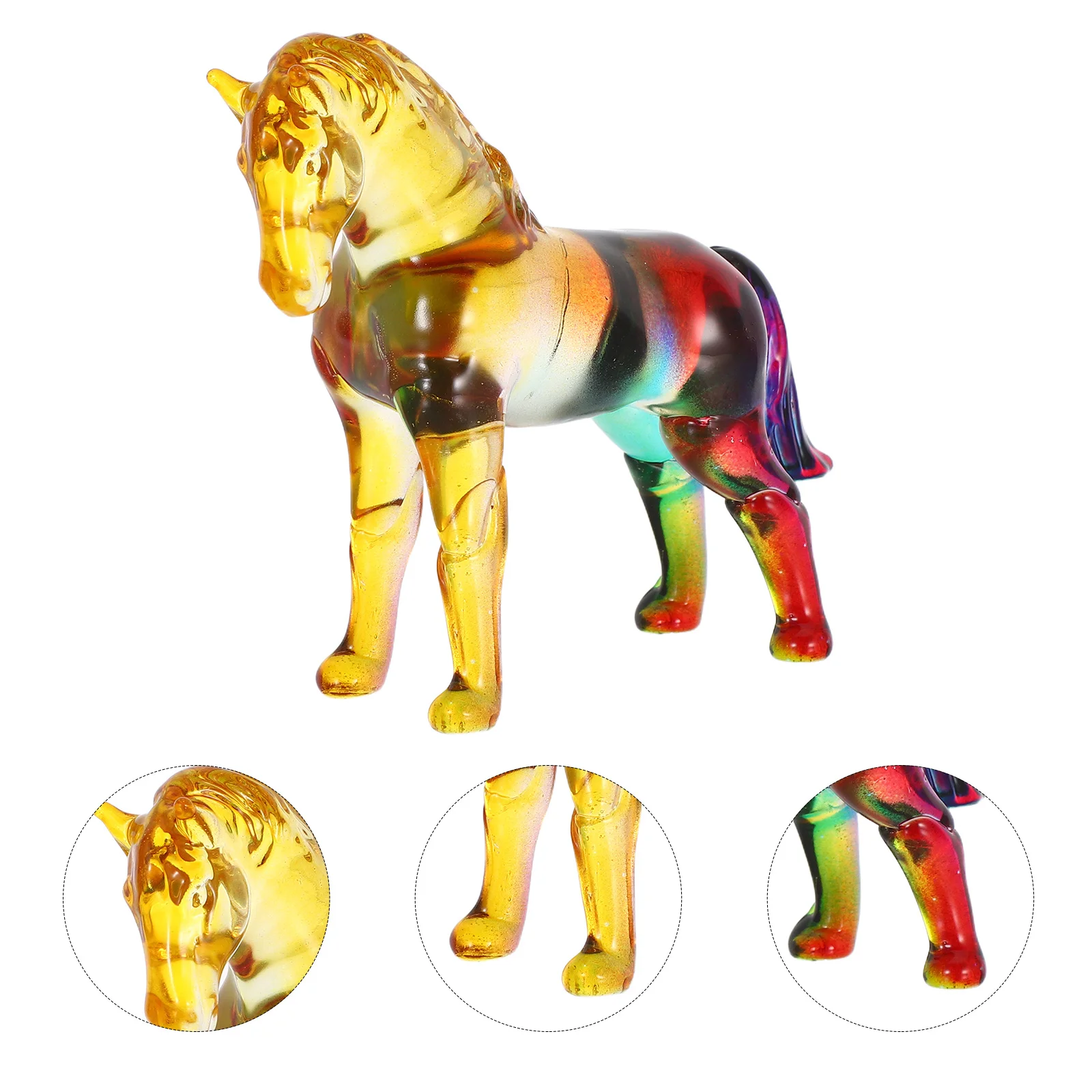 

Crystal Standing Horse Sculpture Office Decor Motivation Symbol Versatile Gift Desktop Bookshelf Display