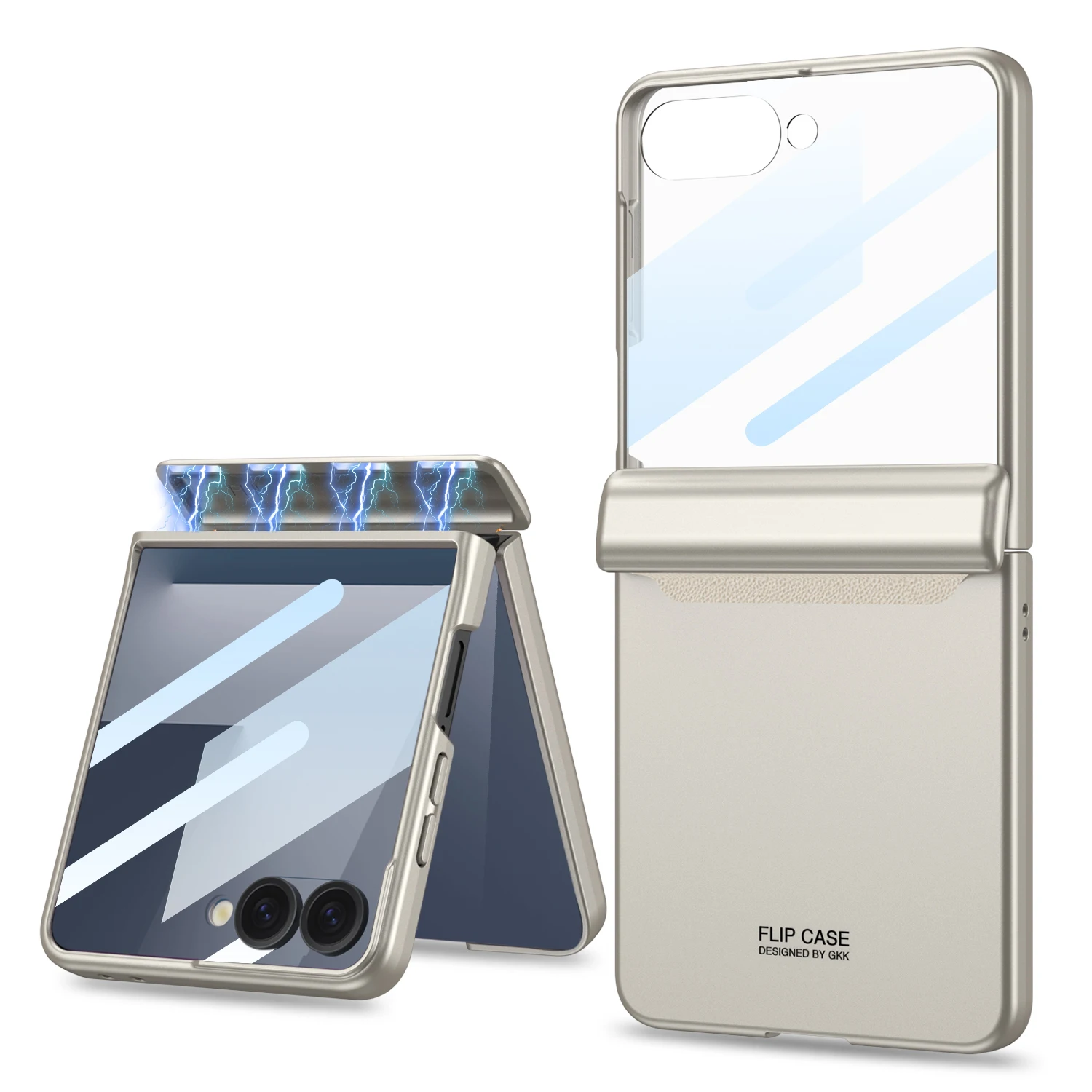 Magnetisch scharnier Alles inbegrepen hoesje voor Samsung Galaxy Z Flip 7 6 Buitenscherm Beschermende matte harde hoes voor Galaxy Z Flip7 hoesje