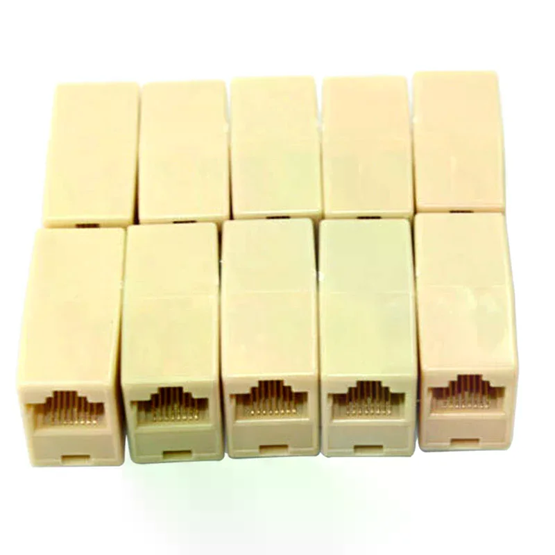 /&/RJ45 Female to Female Network Ethernet Lan Cable Joiner Connector new 10PCS