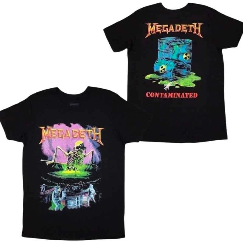 

Новая футболка Megadeth с двусторонним загрязнением Thrash Metal Band Badhabitmerch, элитная роскошь для мужчин и женщин, топ Y2k
