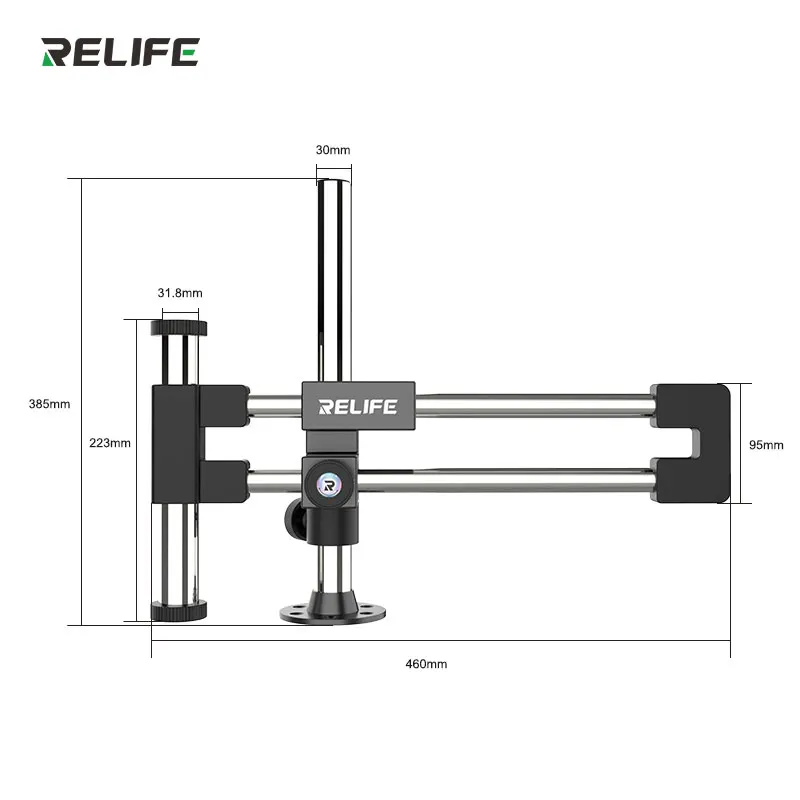 RELIFE MS2 Pro Double Bearing Double Bar Microscope Stand Free Adjustment for Repairing Microscope Support Rotation Stand Tools - Image 6