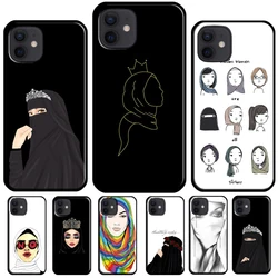 Islamic Muslim Hijab Face Phone Case For iPhone 16 15 12 11 14 Pro Max 13 Mini Plus XR X XS Max Back Cover