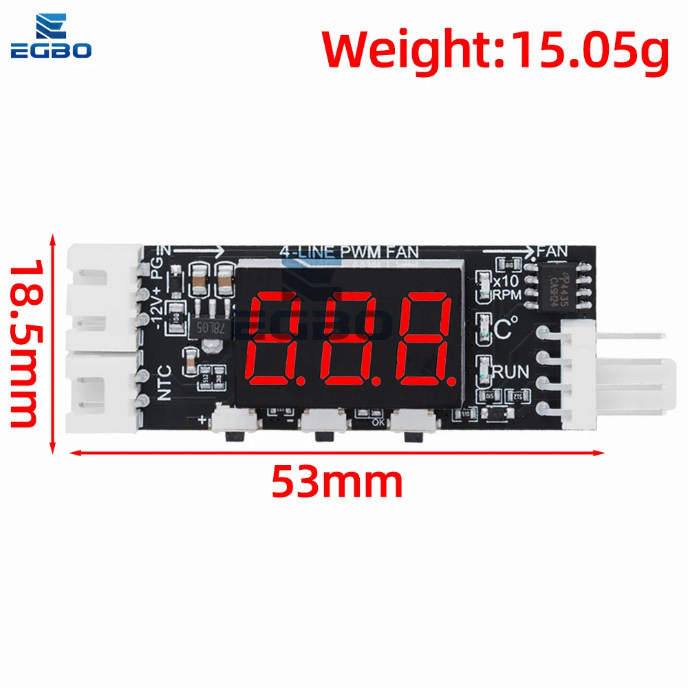 Single 12V 3A DC PWM 4 Wire Fan Temperature Control Speed Controller Chassis Computer Noise Reduction Module NTC B 10K 3950