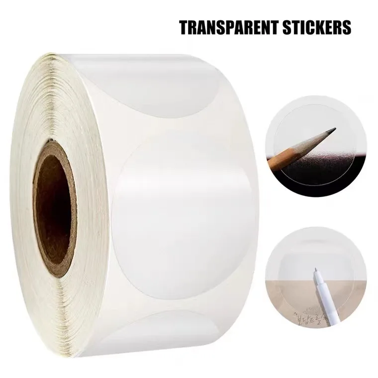 100-500pcs 1inch Transparent Sticker Tape for Product Gift Sealing Invisible Decoration Supply Waterproof Packing Label