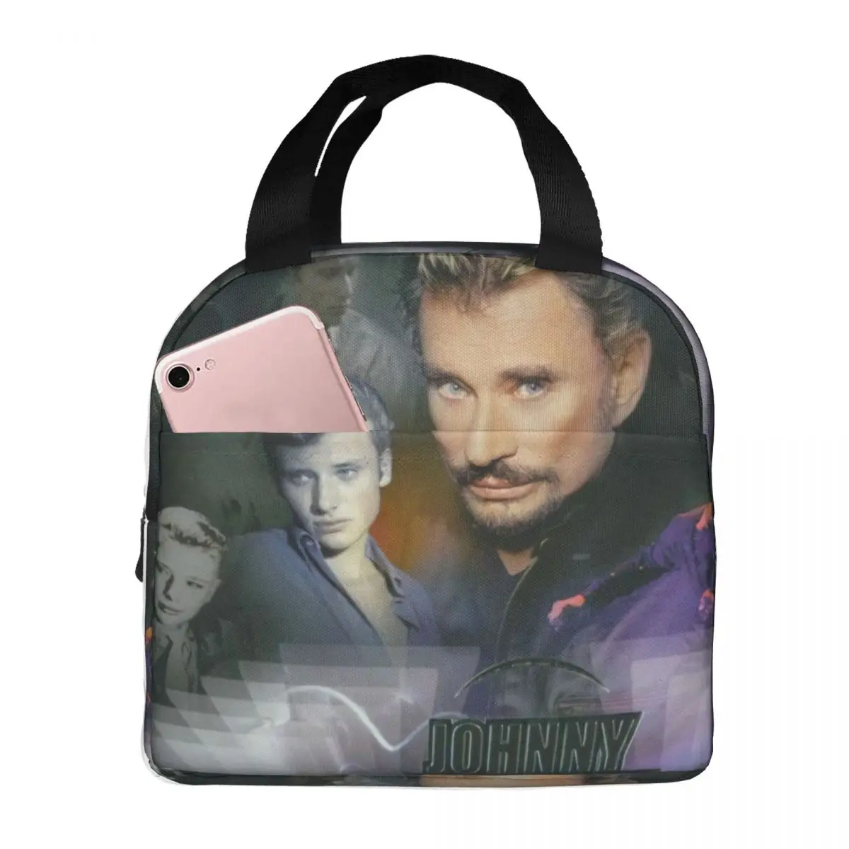 Johnny Hallyday Lunch Bag Men Women Cooler Warm Insulated Lunch Boxes for School