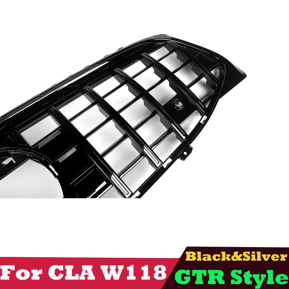 C118 W118 X118 GTR Style Front Bumper Grille Grill for Mercedes CLA Class 2020 2021 2022 CLA200 CLA220 CLA250