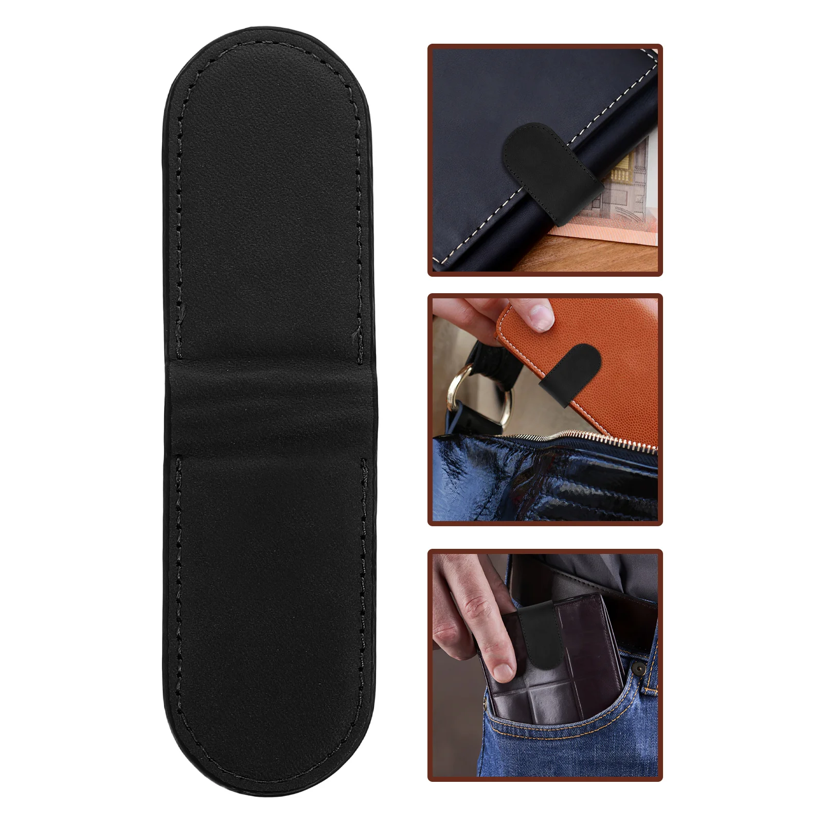 

PU Money Clip for Men Women Magnetic Cash Clip Wallet Bill Fold Card Holder Steel Style Lightweight Practical Wallets