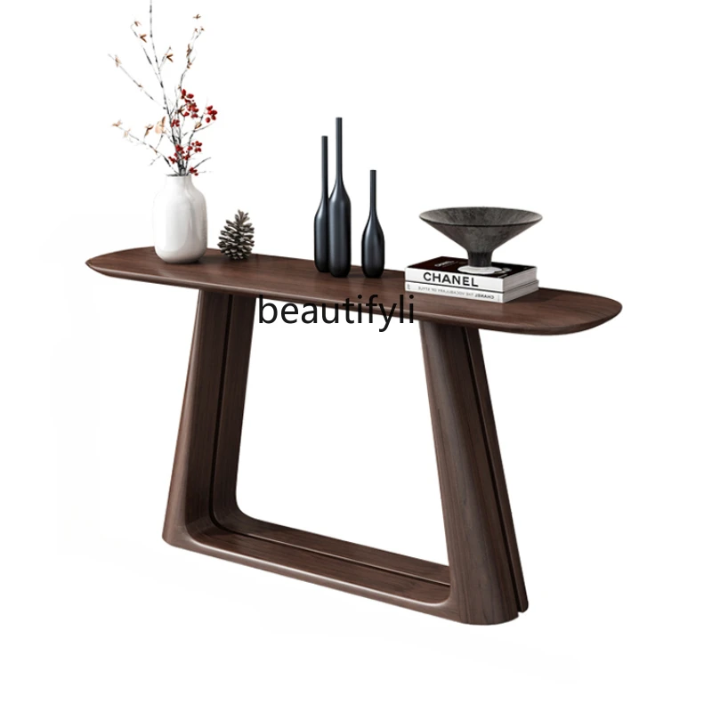 

Console Black Walnut Home Entry Living Room Simple Aisle Corridor Console Tables New Chinese Style Entrance Cabinet