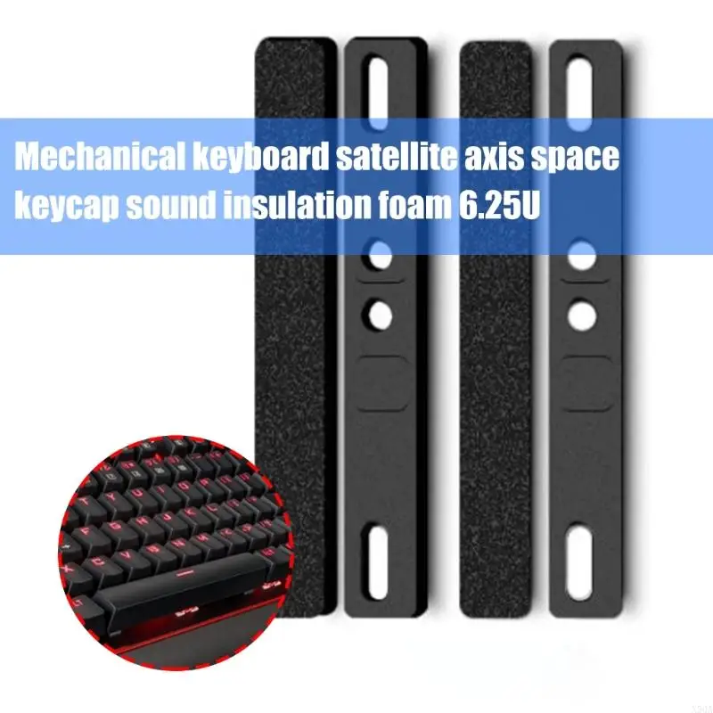 4PCS/Set Spacebar Sound Insulation Foam Noise Absorbing Cotton For DIY Mechanical Keyboards 6.25U Space Bar Pads 