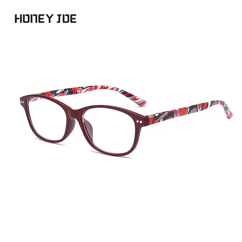 

Spring Hinge Reading Glasses Men Women Fashion Vintage Light Presbyopic Diopter Hyperopia Eyeglasses Resin Printed +1.0~+4.0